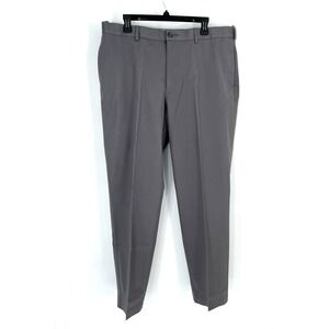 NWT Savane Mens Performance Dress Pants 38x32 Non-Iron with Expandable Waistband